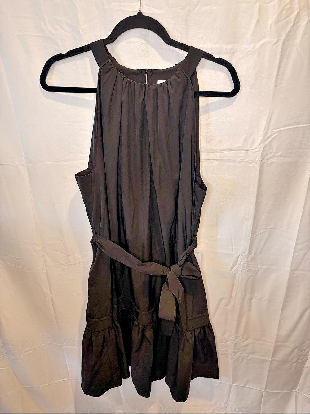 Calvin Klein sleeveless tiered dress Tiered Midi Dress in Black Size 12 NWT